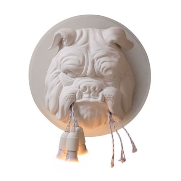 Aydınlatma Bulldog Duvar Heykeli