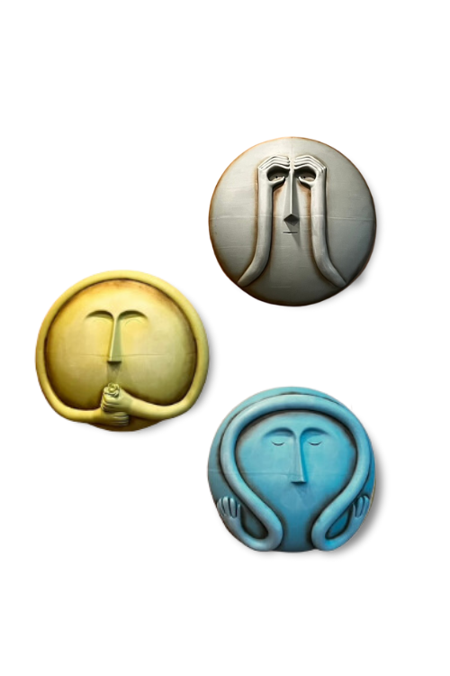 Mask Duvar Heykelleri 3 lü set